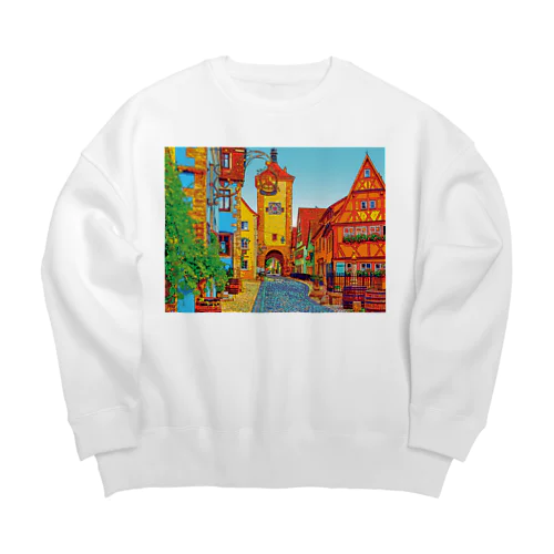 ドイツ ローテンブルクのジーバー塔 Big Crew Neck Sweatshirt