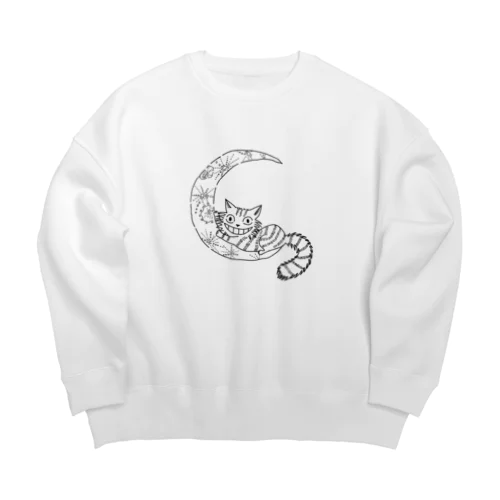 チェシャ猫さん Big Crew Neck Sweatshirt