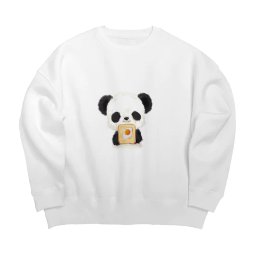 朝はぱん！パンパパン！ Big Crew Neck Sweatshirt