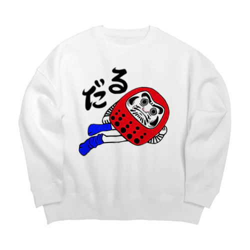 だるい　だるま Big Crew Neck Sweatshirt