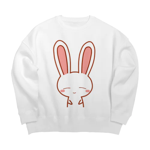 ゆるい和み兎（なごみうさぎ） Big Crew Neck Sweatshirt