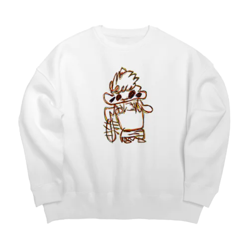 おにさん Big Crew Neck Sweatshirt