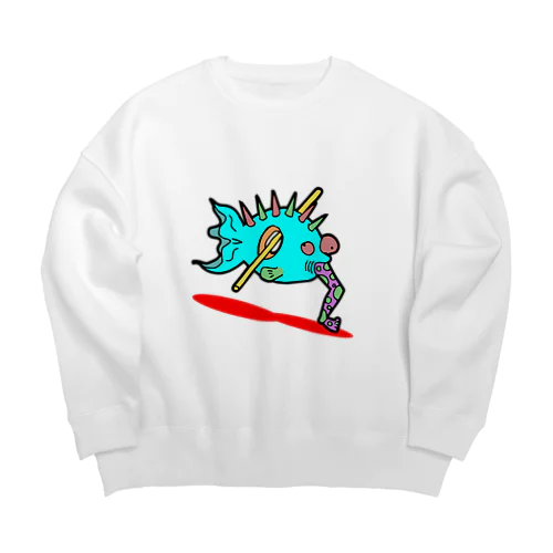 おさかなキメラ Big Crew Neck Sweatshirt