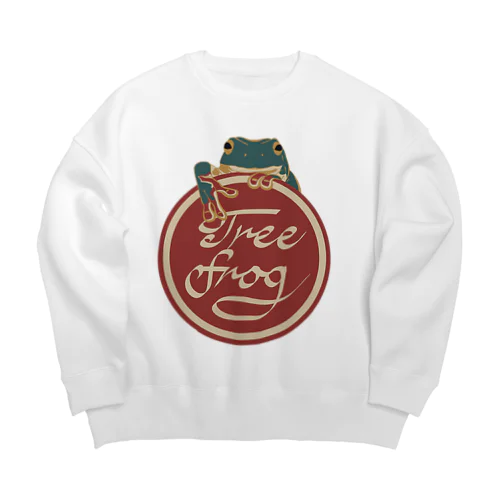 アメリカンレトロ　イエアメガエル Big Crew Neck Sweatshirt