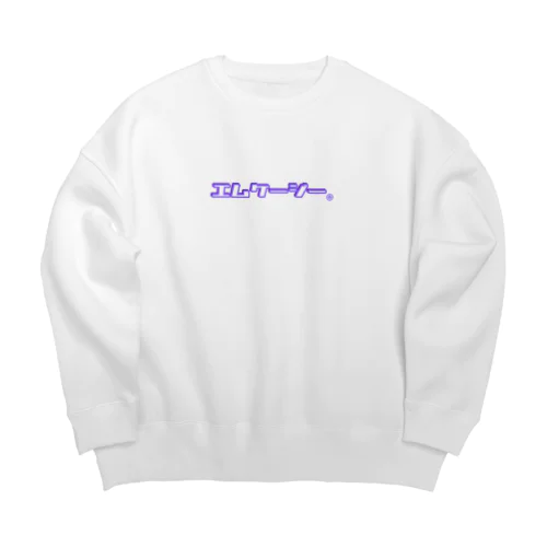 MkGロゴ(パープル) Big Crew Neck Sweatshirt