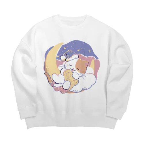 おやすみこむぎ Big Crew Neck Sweatshirt