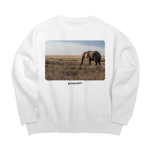 大草原の大きなゾウ Big Crew Neck Sweatshirt