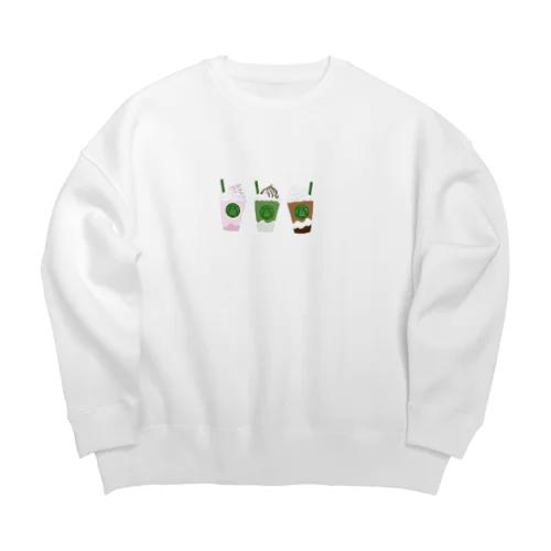 フラペチーノでヒトヤスミ Big Crew Neck Sweatshirt