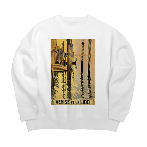 イタリア・ヴェネツィア リド島 Big Crew Neck Sweatshirt