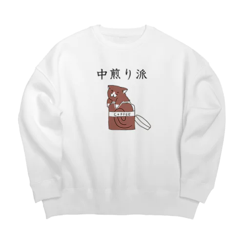 中煎り派@靴下猫 Big Crew Neck Sweatshirt