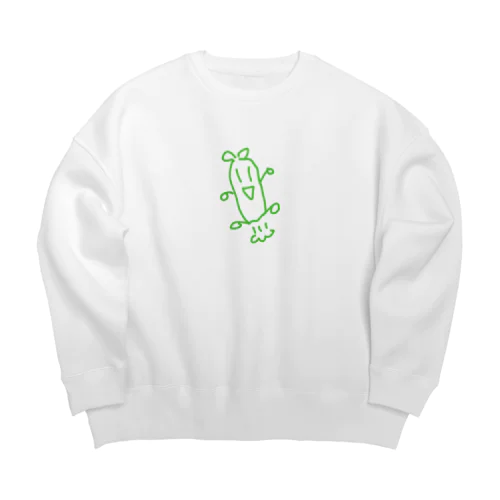 ピーマンくん Big Crew Neck Sweatshirt