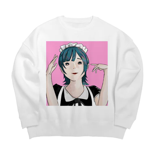 メイドちゃん Big Crew Neck Sweatshirt