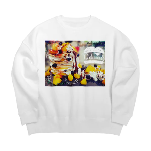 パンケーキはじめました Big Crew Neck Sweatshirt