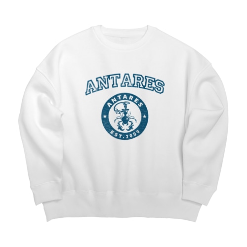 Antares University風　単色 Big Crew Neck Sweatshirt