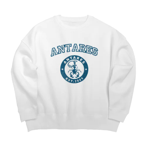 Antares University風　単色 Big Crew Neck Sweatshirt