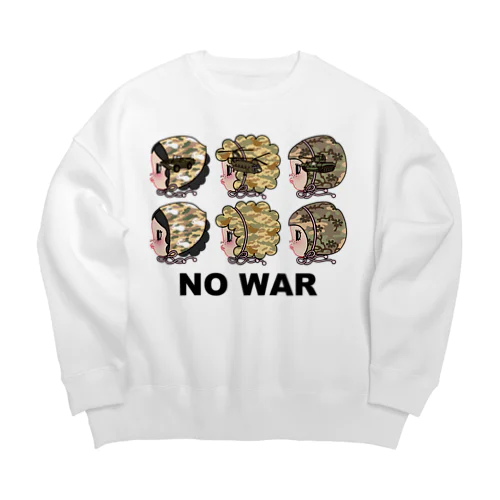 NO WAR Big Crew Neck Sweatshirt