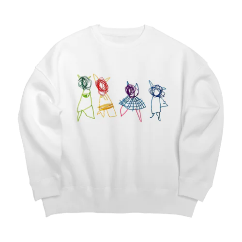 おにのかぞく Big Crew Neck Sweatshirt