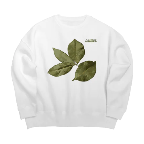 月桂樹の葉（ローリエ・ローレル） Big Crew Neck Sweatshirt