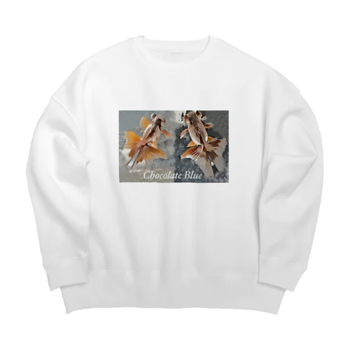 瑪瑙金魚【メノウチョウビver.1】 Big Crew Neck Sweatshirt