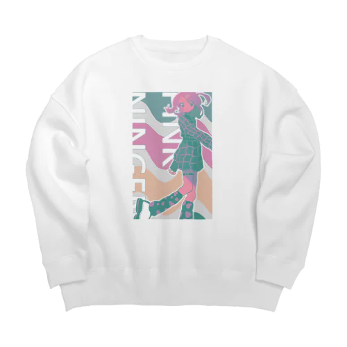 グリーンピンク人間 Big Crew Neck Sweatshirt