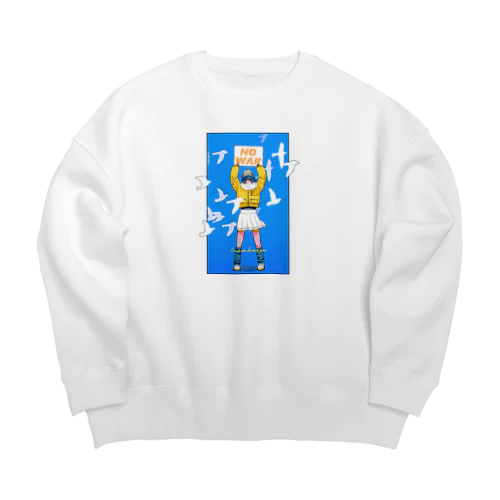 NO WAR Big Crew Neck Sweatshirt