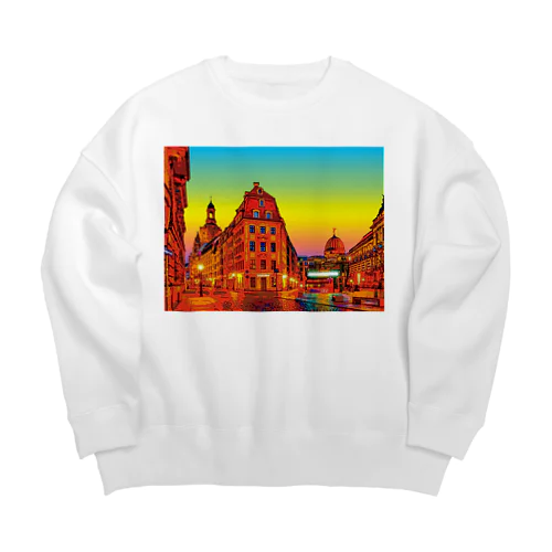 ドレスデン 夕暮れの街角 Big Crew Neck Sweatshirt