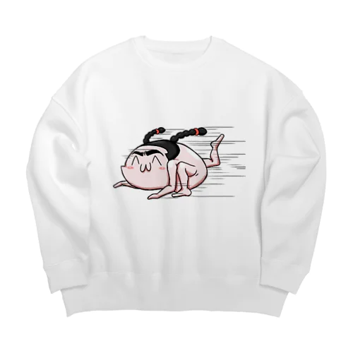 キモかわマユゲン Big Crew Neck Sweatshirt