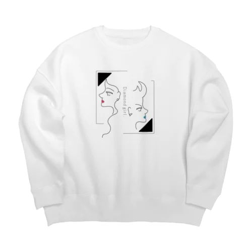 Diamond girl Big Crew Neck Sweatshirt