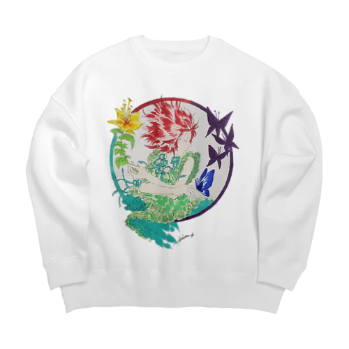 蝶よ花よ Big Crew Neck Sweatshirt