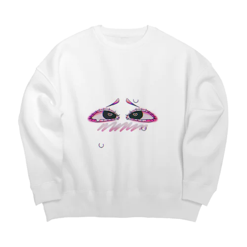 貴方さえ居れば私はそれで幸せ Big Crew Neck Sweatshirt