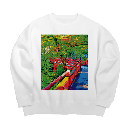 石川 那谷寺の楓月橋 Big Crew Neck Sweatshirt