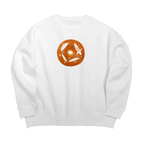 プレッツェルベーグルさん Big Crew Neck Sweatshirt