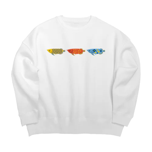 カラフルなアロワナ Big Crew Neck Sweatshirt