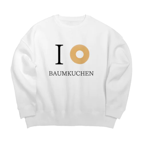 I LOVE BAUMKUCHEN Big Crew Neck Sweatshirt