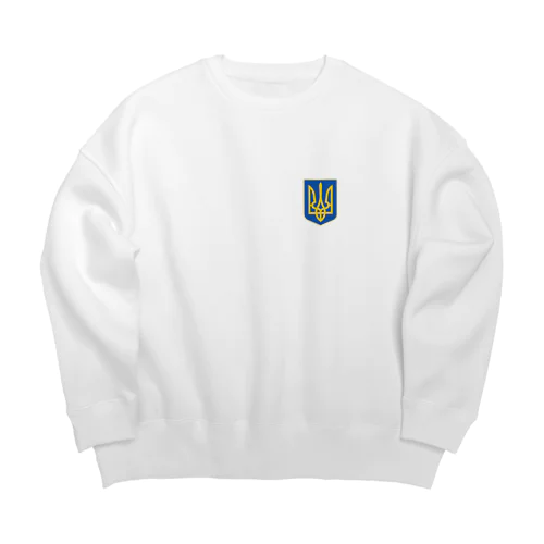 国章　ウクライナ（ワンポイント） Big Crew Neck Sweatshirt