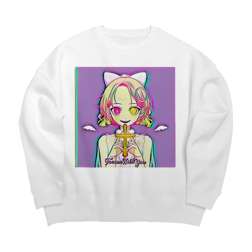 天使になった女の子 Big Crew Neck Sweatshirt