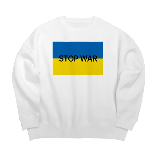 ウクライナ　STOP WAR Big Crew Neck Sweatshirt