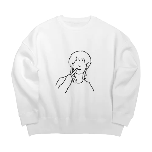 BLUEKAT/オリジナルデザイン Big Crew Neck Sweatshirt