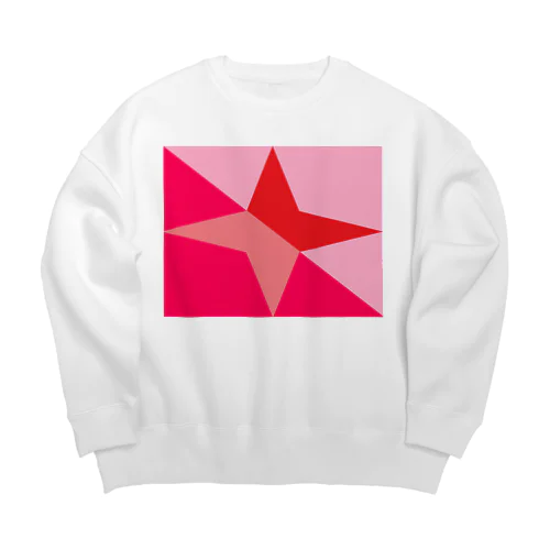 手裏剣（赤）ｋ Big Crew Neck Sweatshirt