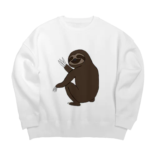 うんこ座りナマケモノ Big Crew Neck Sweatshirt