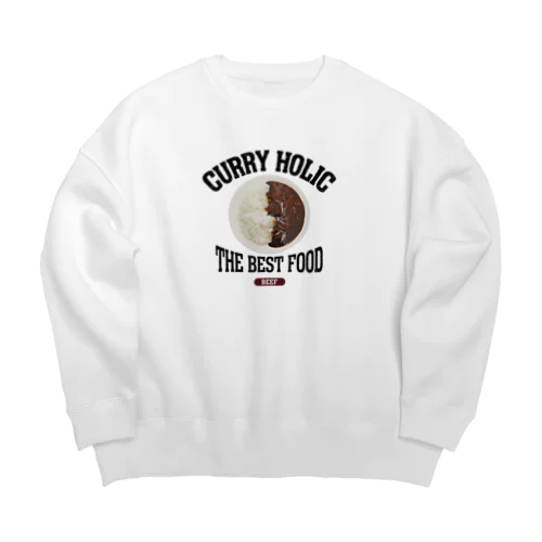 ビーフカレー・欧風カレー（ビンテージ風） Big Crew Neck Sweatshirt