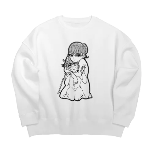 マナ＆人見（デフォルメ） Big Crew Neck Sweatshirt