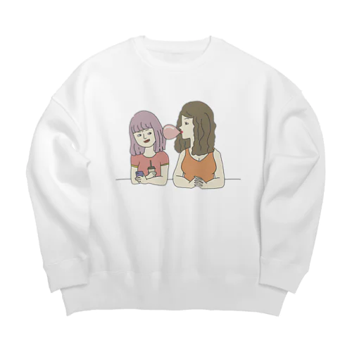 チョベリバがーるず Big Crew Neck Sweatshirt