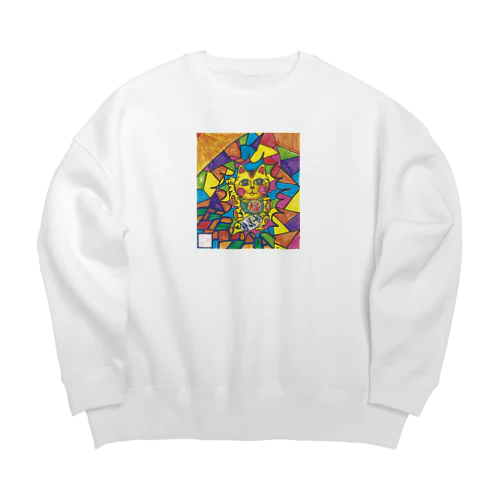 マッキーアート（招き猫）福ちゃん Big Crew Neck Sweatshirt