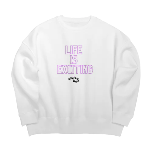 LIFE IS EXCITING Big Crew Neck Sweatshirt