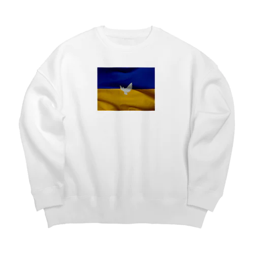 チャリティーグッズ"Peace for UKRAINE" Big Crew Neck Sweatshirt