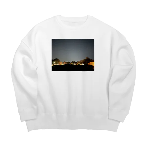 星空の下でひと息 Big Crew Neck Sweatshirt