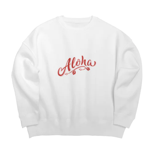 アロハ　ロゴ001 Big Crew Neck Sweatshirt