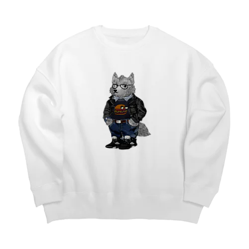 ウルフハンバーガー Big Crew Neck Sweatshirt