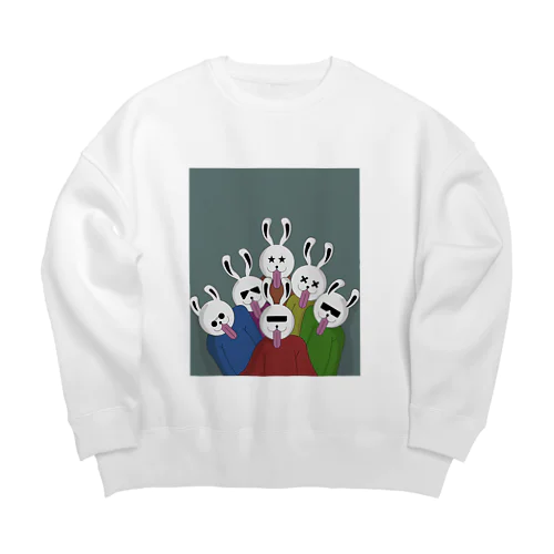 gaga rabbit (sextuplets rabbit) Big Crew Neck Sweatshirt